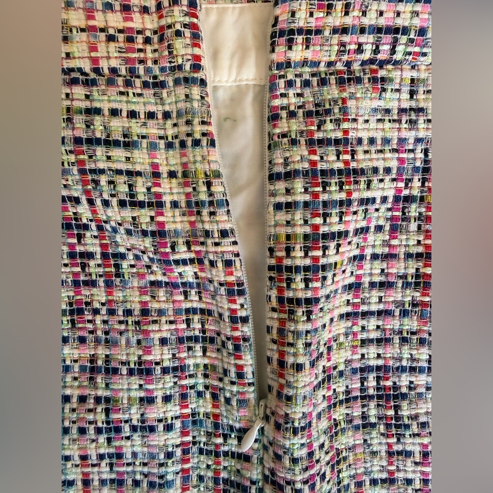 J.Crew Rainbow Tweed Pencil Skirt Size 0 Excellent Condition - Picture 6 of 9